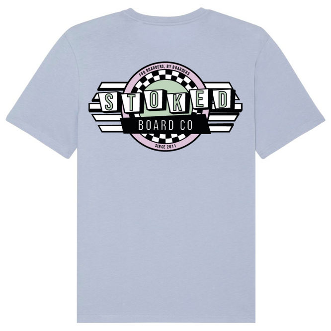 American Diner T-shirt Serene Blue