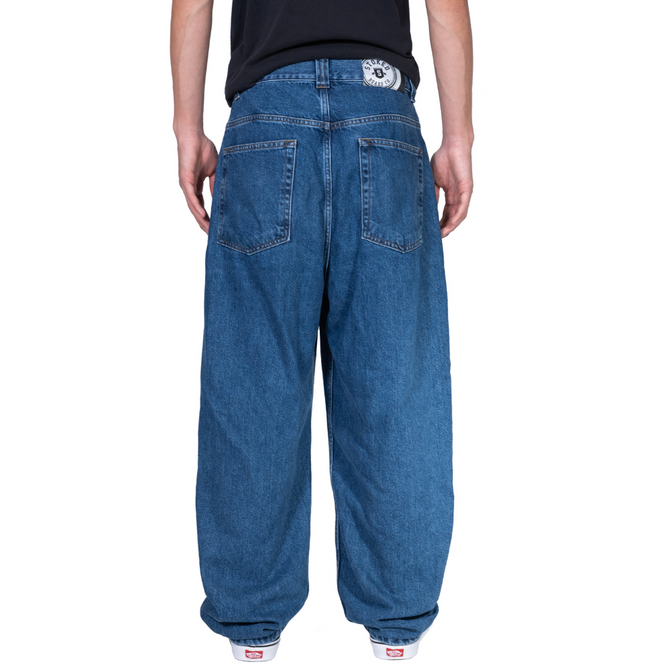 King Concrete Baggy Denim-Hose Dunkelblau