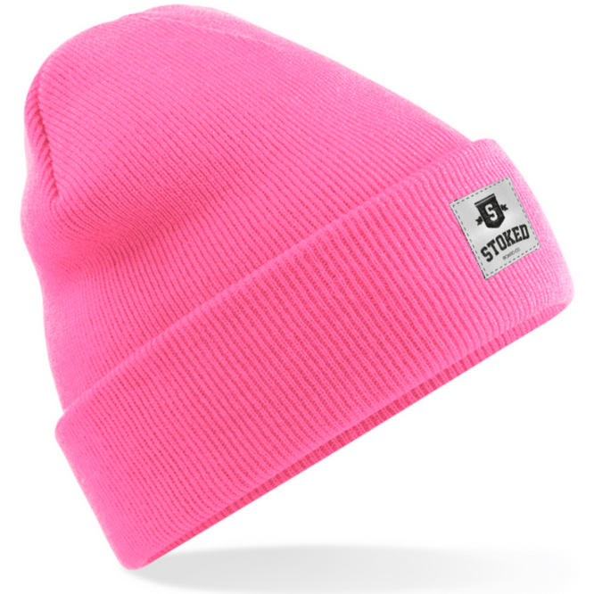 Original Shield Beanie mit Bündchen Echt Rosa