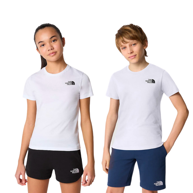 Kinder Einfaches Kuppel-T-Shirt TNF Weiß
