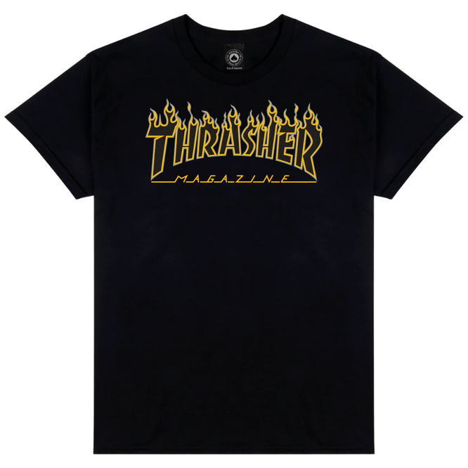 Flame T-Shirt Schwarz/Gelb