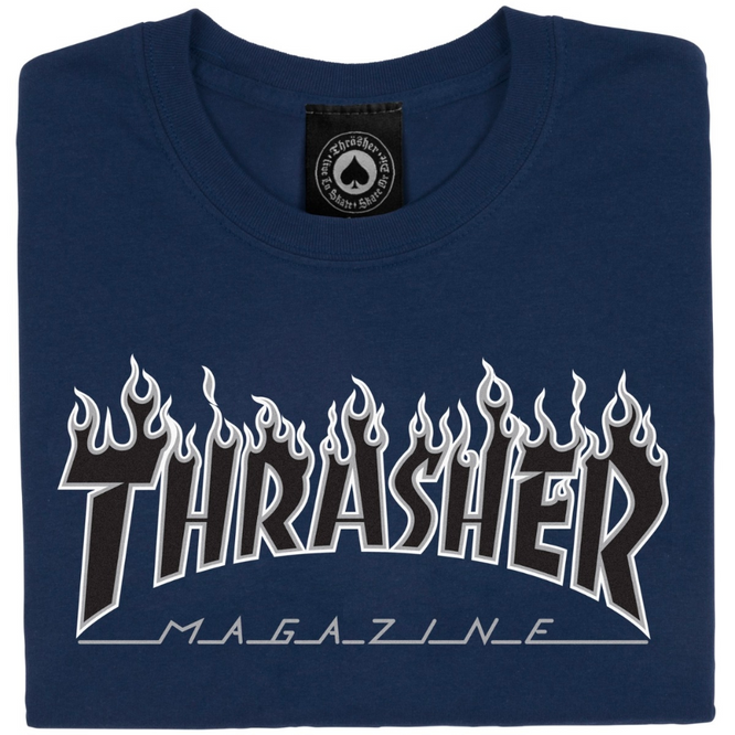 Flame T-shirt Navy/Black