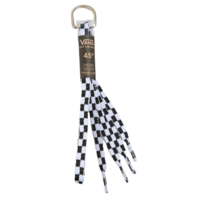 Schnürsenkel 45" Schwarz/Weiß Kariert