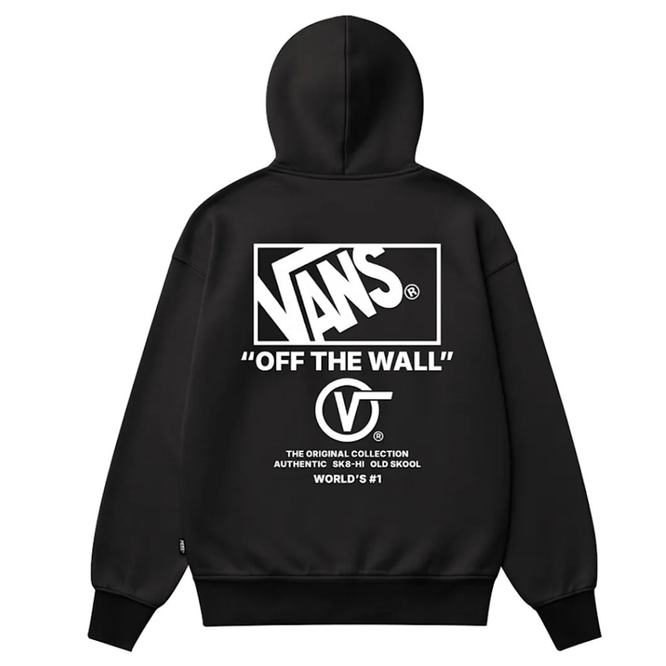 Stacked Hi Hoodie Black/White