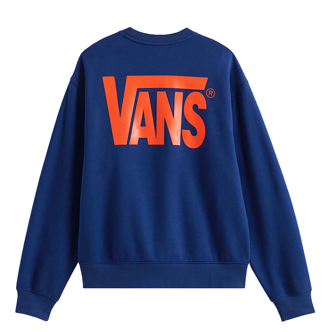 Stretch Logo Crewneck Deep Indigo/Flame