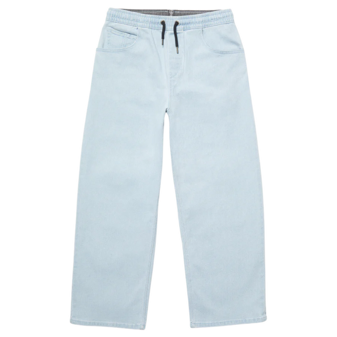 Kids Freazy Loose Elastic Waist Jeans Light Blue