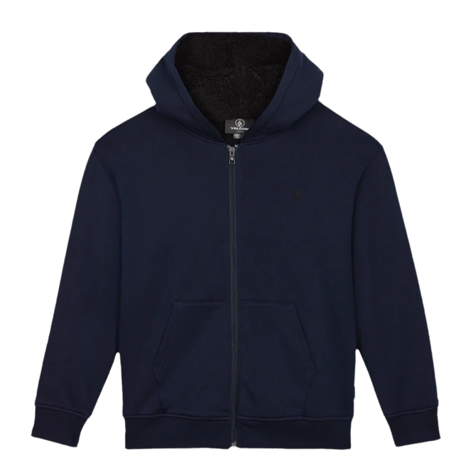Kids Single Stone Lined Zip Hoodie Marine