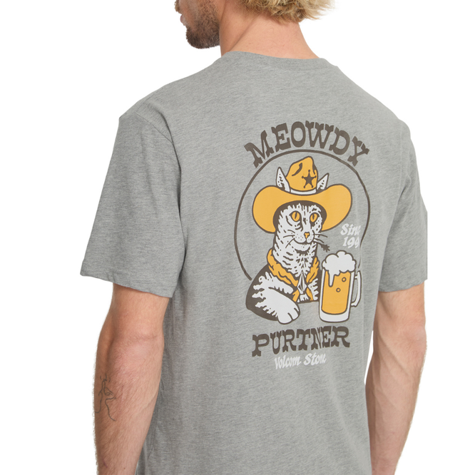 Meowdy T-Shirt Heather Grey
