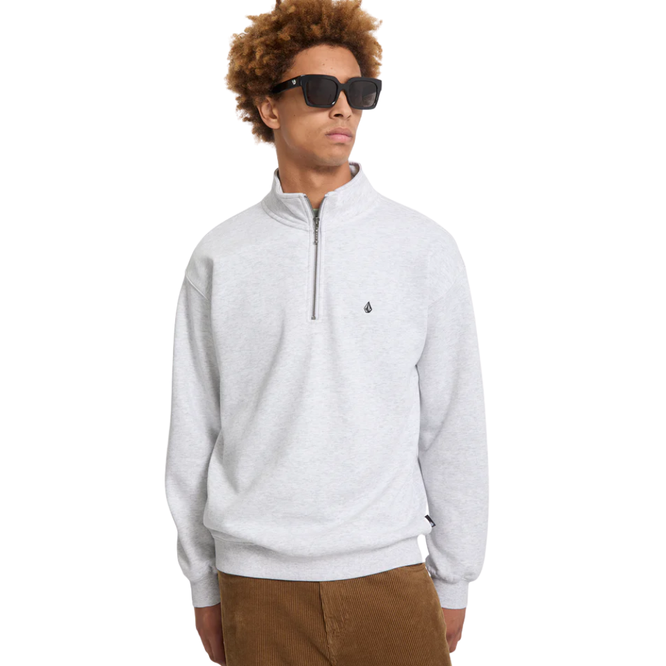Single Stone Quarter Zip Bone Heather