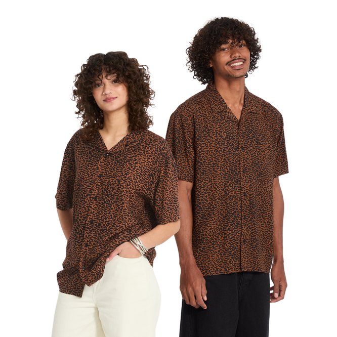Utopias Print Shirt Brown Horn