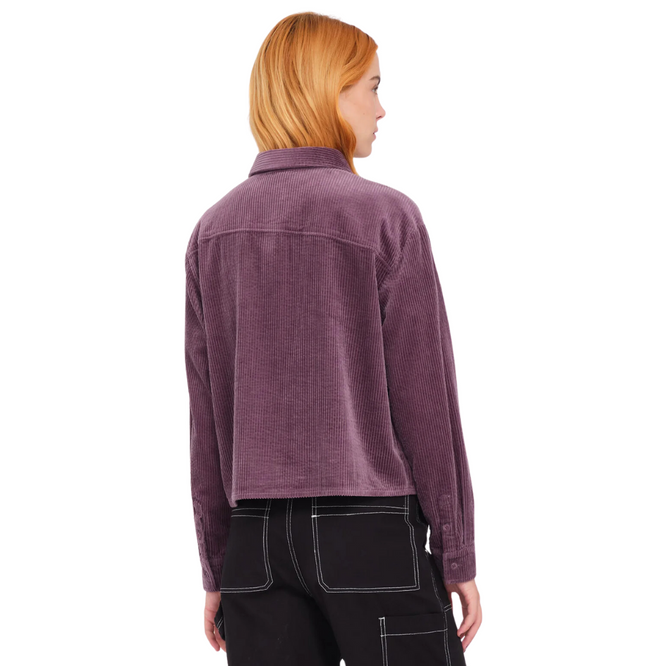 Weellow Cord Hemd Vintage Violett