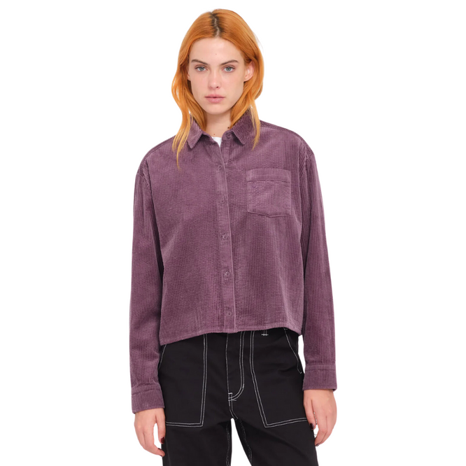 Weellow Cord Hemd Vintage Violett