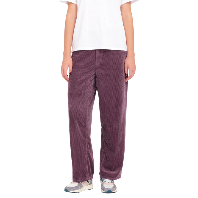 Weellow Cordhose für Damen Vintage Violett