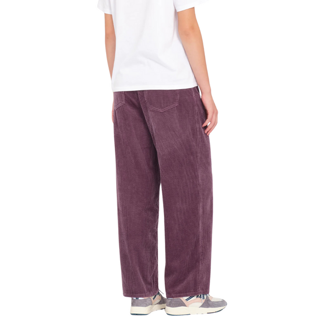 Weellow Cordhose für Damen Vintage Violett