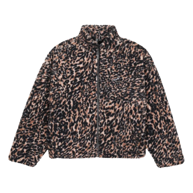 Damen-Fleece „Wylding Out“ mit Sherpa-Futter und Tierprint