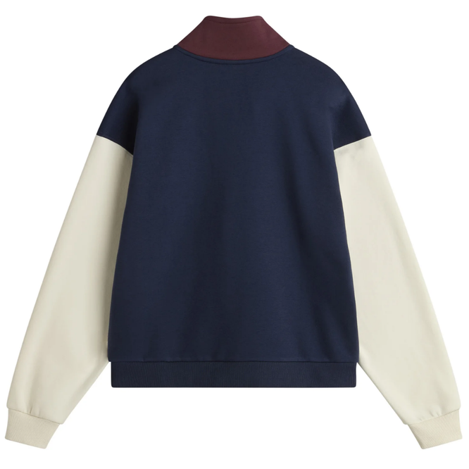 Damen Colorblock Mock Dress mit halbem Reißverschluss Blues/Port Royale