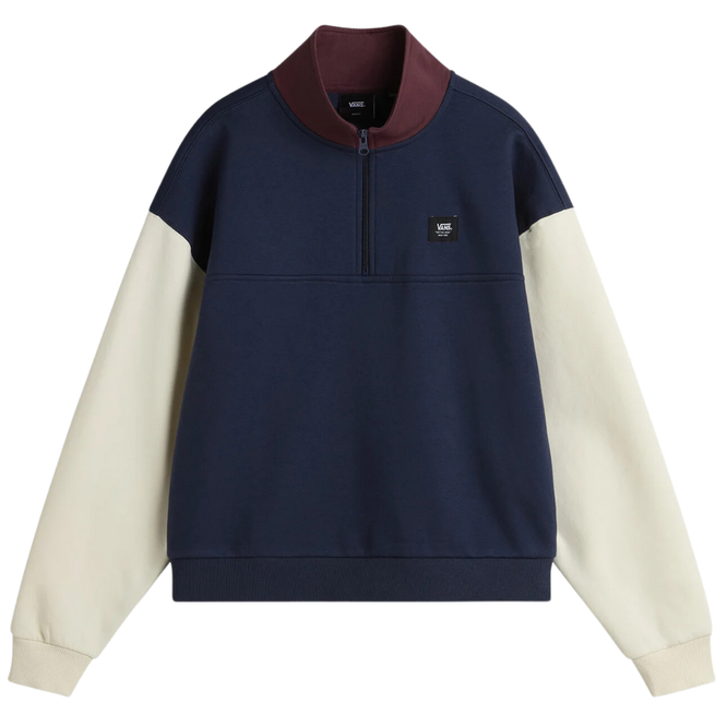 Damen Colorblock Mock Dress mit halbem Reißverschluss Blues/Port Royale