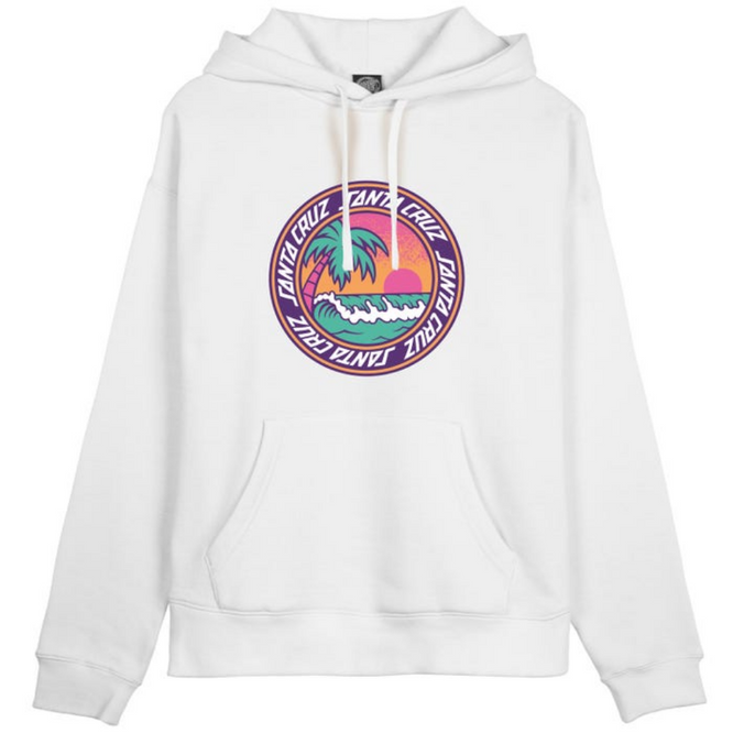 Womens Paradise Break Front Hoodie Weiß