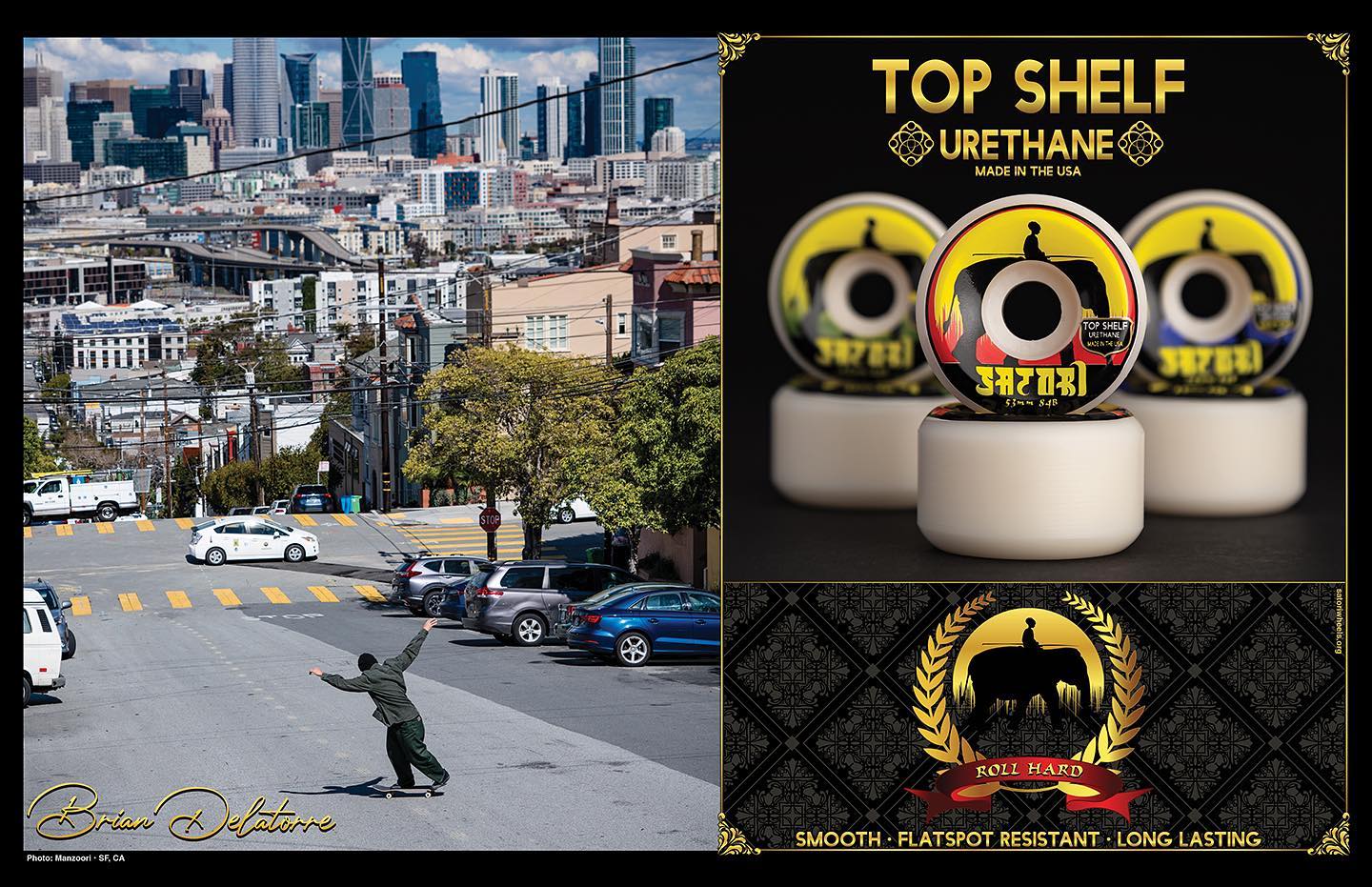 Elephant Top Shelf White/Light Blue Conical 84b 51mm Skateboard Wheels
