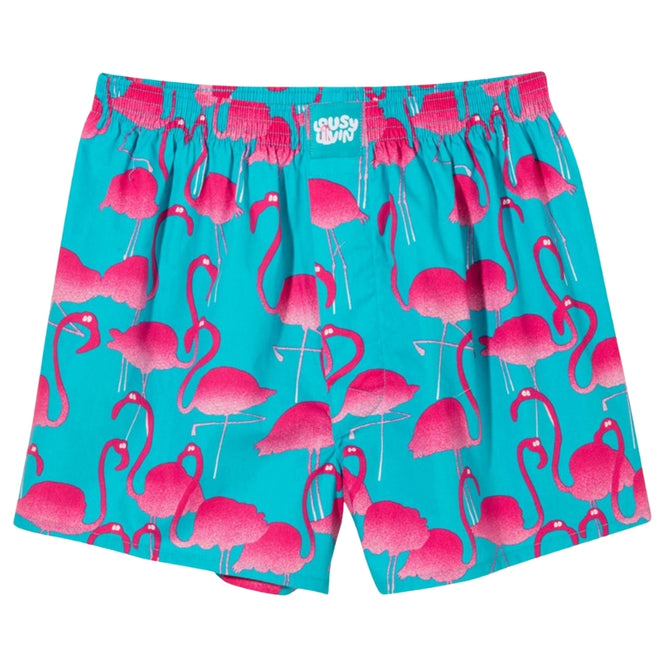 Flamingos Boxershorts Turquoise