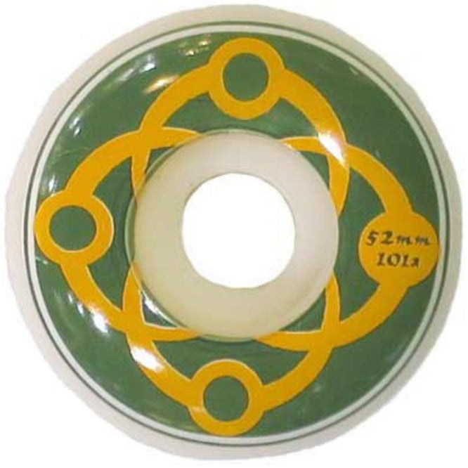 Big Link White/Dark Green Classic 101a 52mm Skateboard Wheels