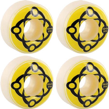 Big Link White/Yellow Classic 101a 54mm Skateboard Wheels