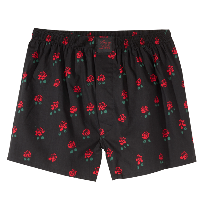 Roses Boxershorts Black