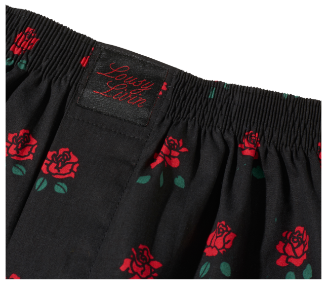 Roses Boxershorts Black