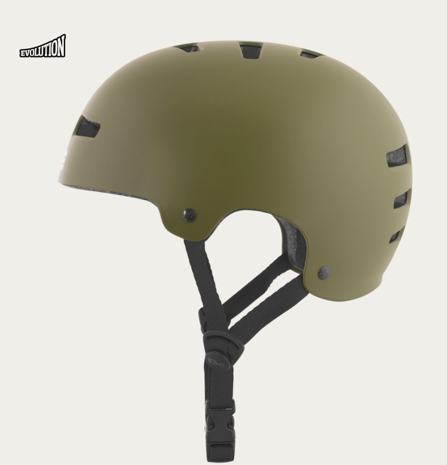 Evolution Solid Colors Satin Olive Helm