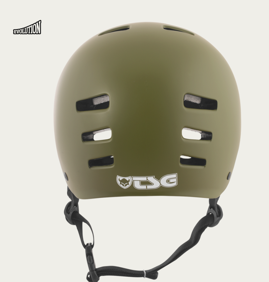 Evolution Solid Colors Satin Olive Helm
