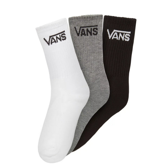 Classic Crew Socks 3 Pack Black/ Grey/ white