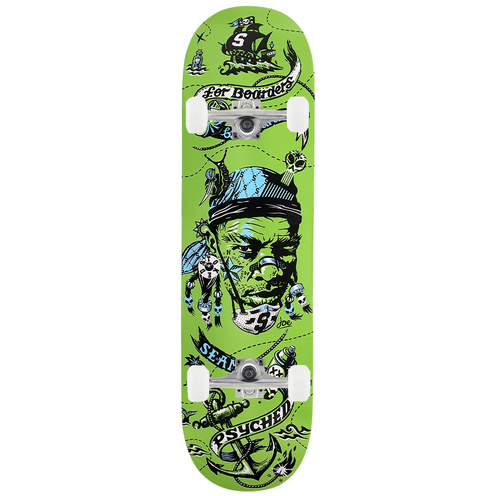 Seaman Psyched Green Premium Complete Skateboard