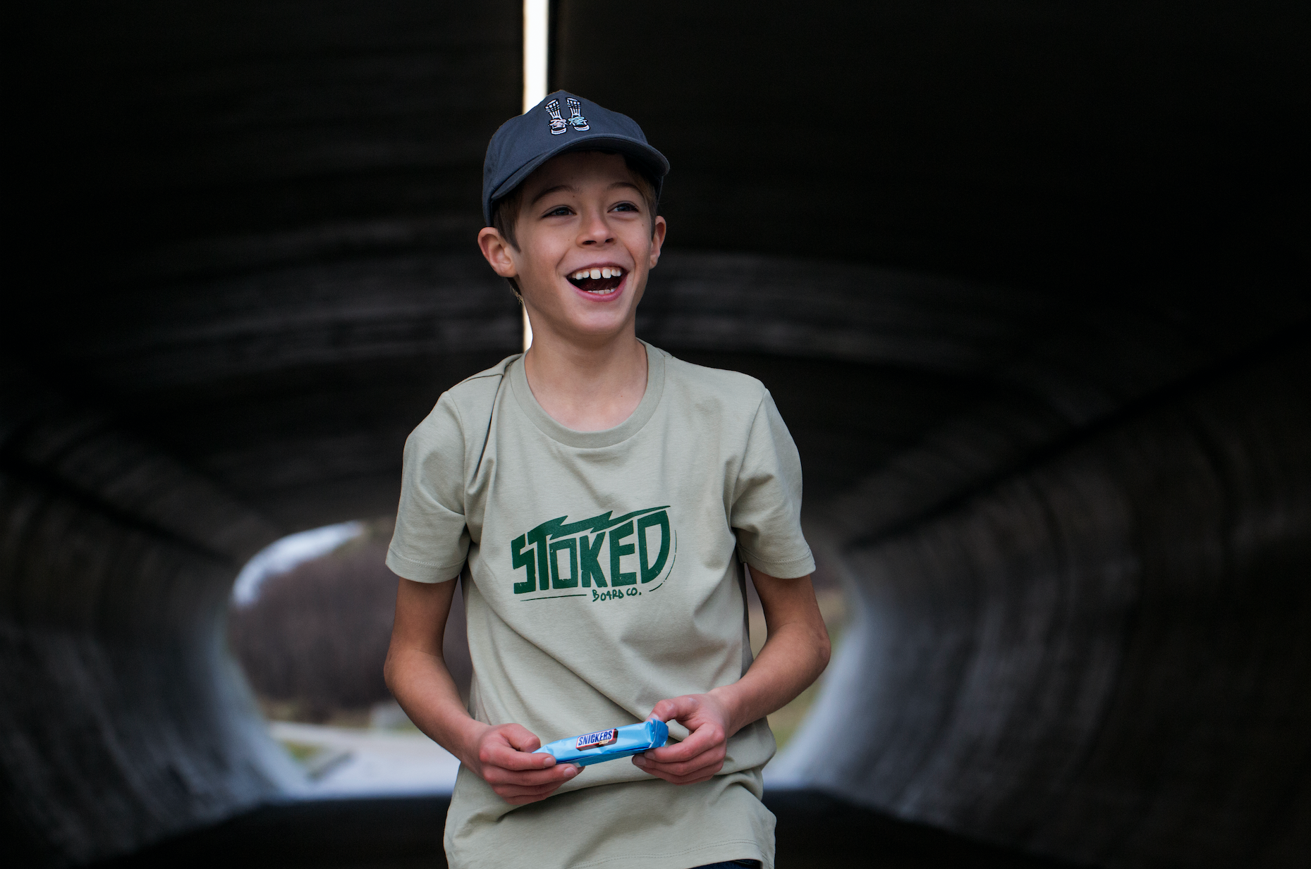 Kids Electric T-shirt Black Heather Blue