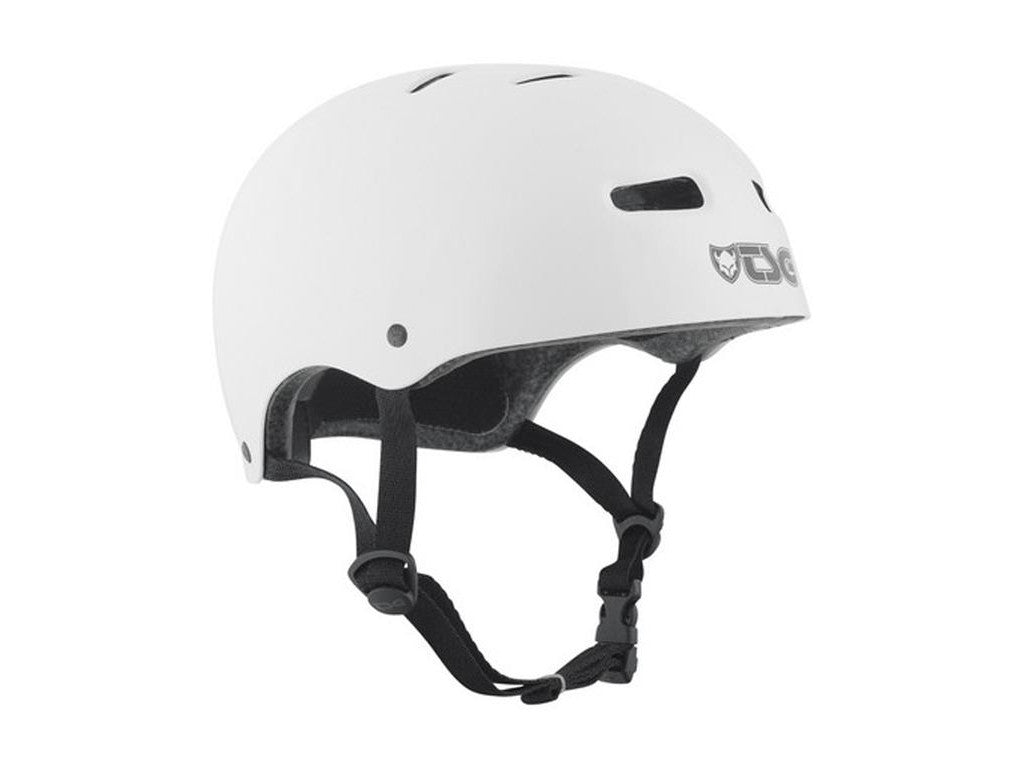 Skate/BMX-Helm mit einfarbigem Spritzschutz in Weiß