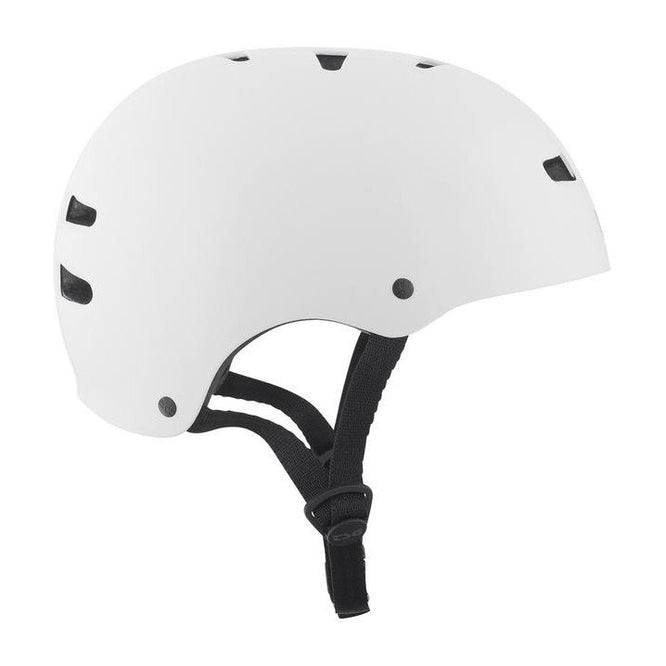 Skate/BMX-Helm mit einfarbigem Spritzschutz in Weiß