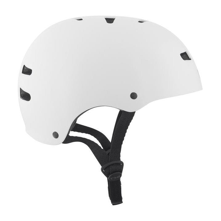 Skate/BMX-Helm mit einfarbigem Spritzschutz in Weiß