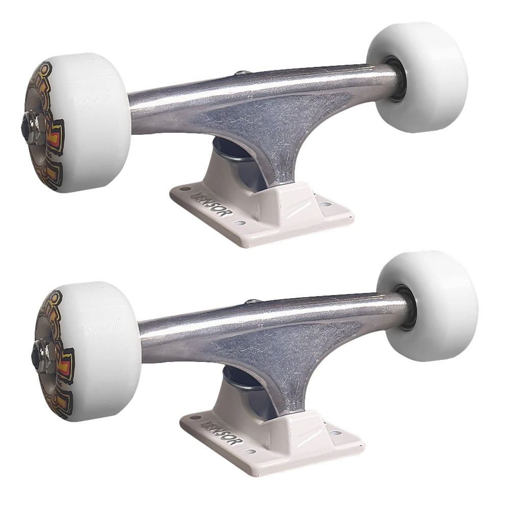 Paire De Trucks Tensor 5.25 Pour Skateboard - Argent - Neufs (sans Boîte)
