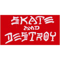 Skate and Destroy Aufkleber Mittelblau