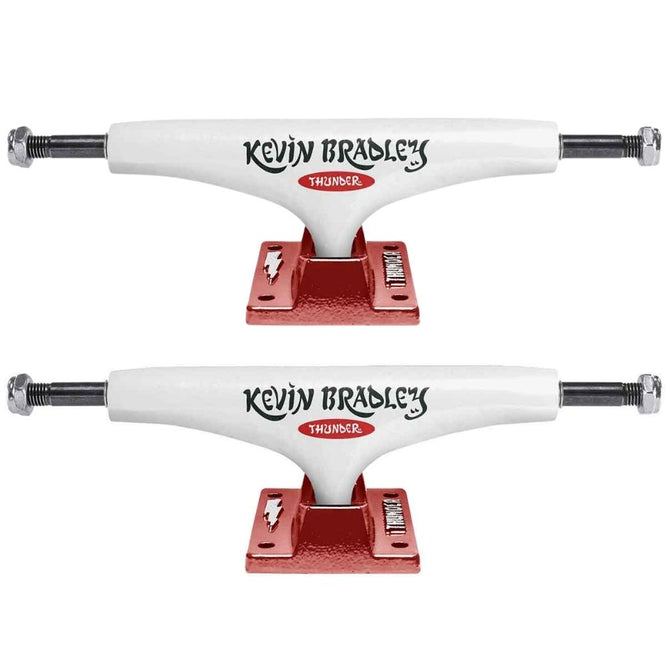 Bradley KB's Room 8.75" White/Red Skateboard Trucks