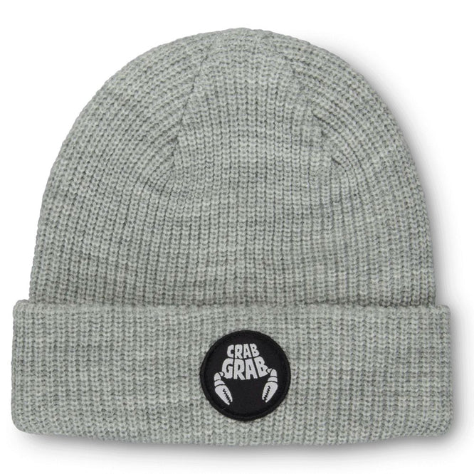 Circle Patch Beanie Heather Grey