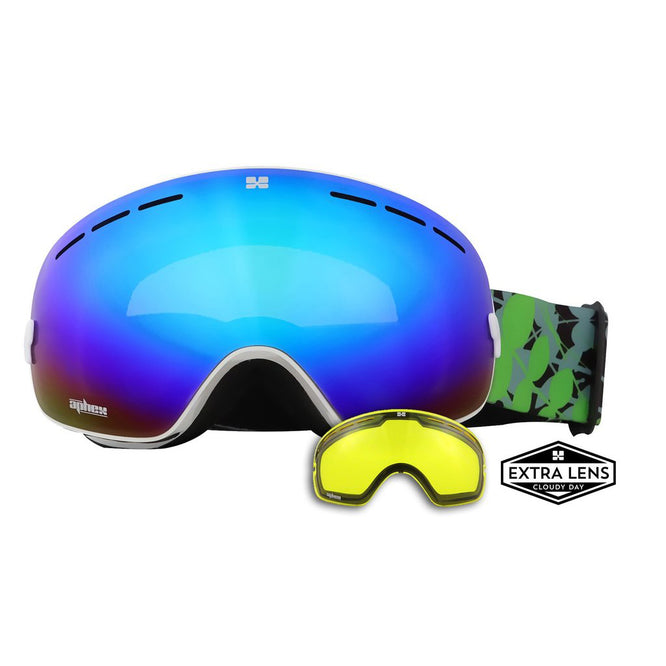 Krypton White Rahmen/Revo Blue Linse + Gelbe Linse S1