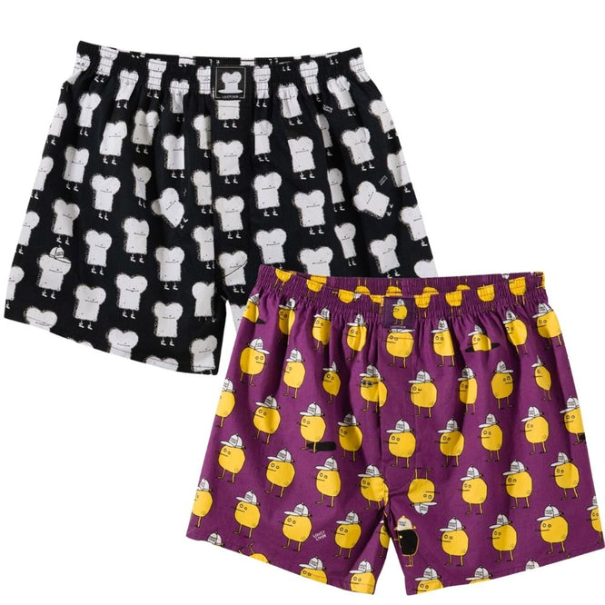 Toast & Zitrone 2pack Boxershorts Purple/Black