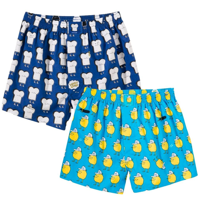 Toast & Zitrone 2pack Boxershorts Royal/Saphir