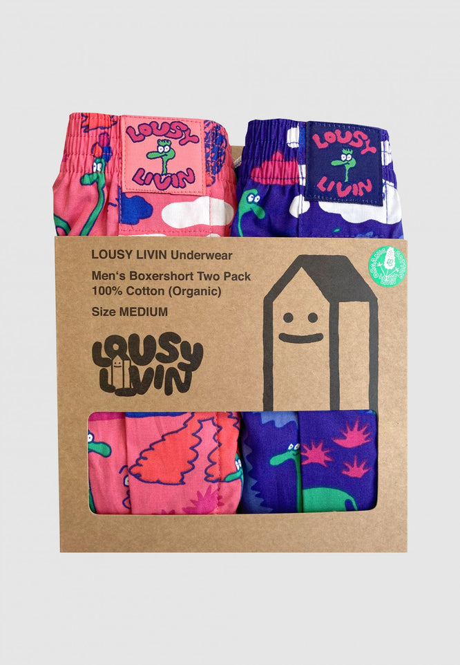 Dinos 2pack Boxershorts Lava