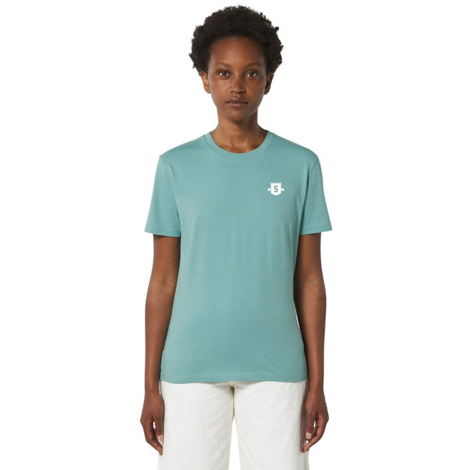 Mini Shield T-Shirt Teal Monstera