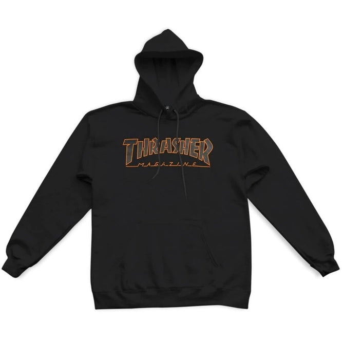 Outlined Hoodie Black/Orange