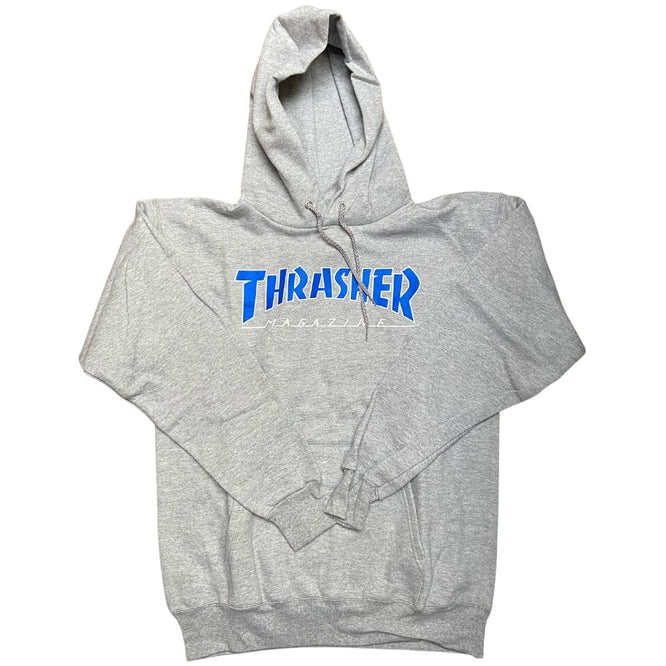 Outlined Hoodie Grey/Blue