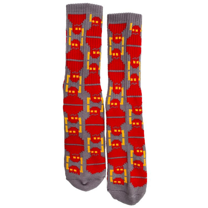 Digi Monster Crew Sock Grey