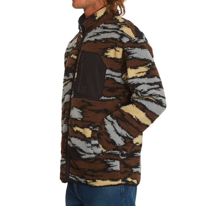 Muzzer Fuzzar Zip Sweatshirt Bark Brown