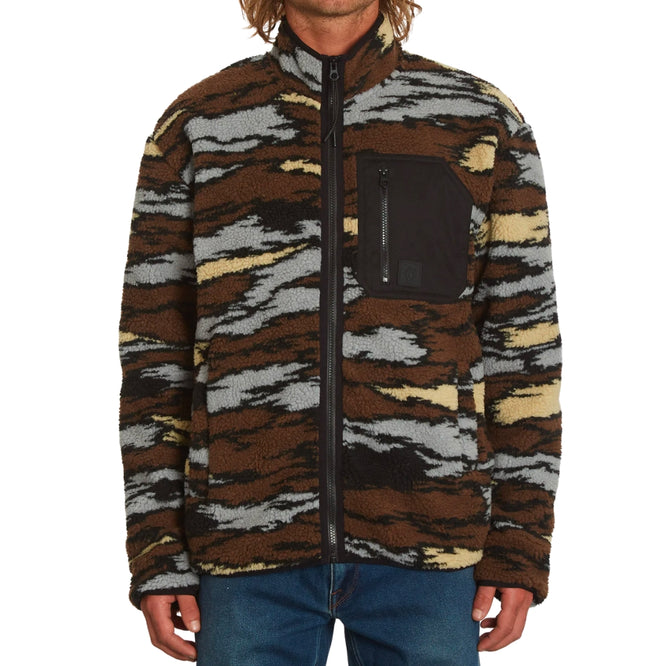 Muzzer Fuzzar Zip Sweatshirt Bark Brown